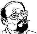 Umberto Eco disegnato da Bruno Brindisi